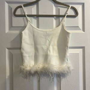 Feather crop top